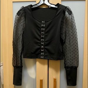 Sheer Black Blouse